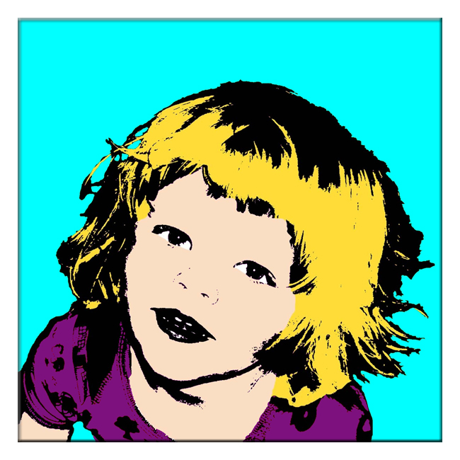 Cartoon Warhol  - omgjord för hand - 13