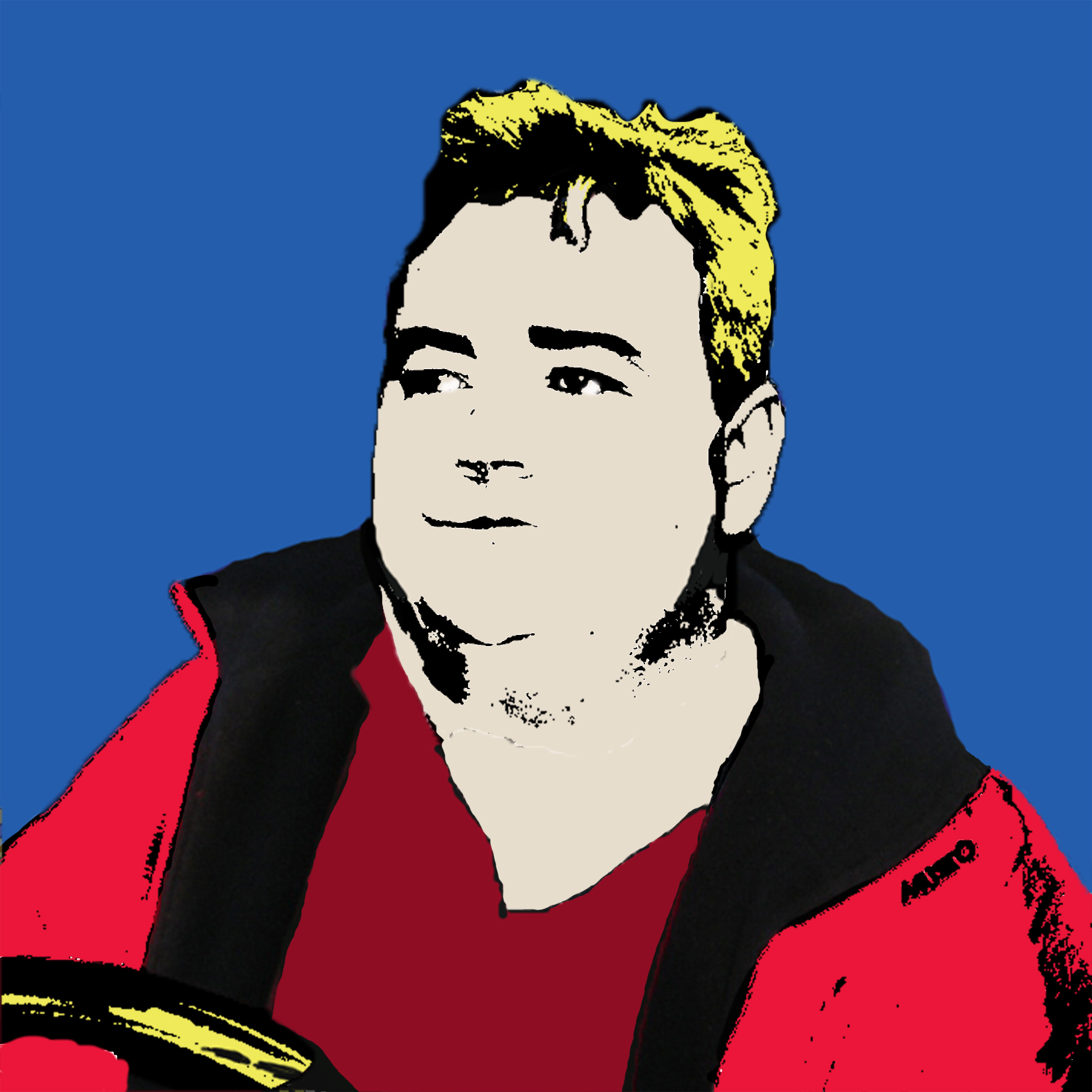Cartoon Warhol  - omgjord för hand - 28