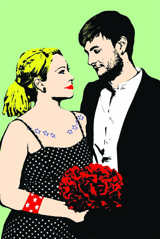 Cartoon Warhol  - omgjord för hand - 5