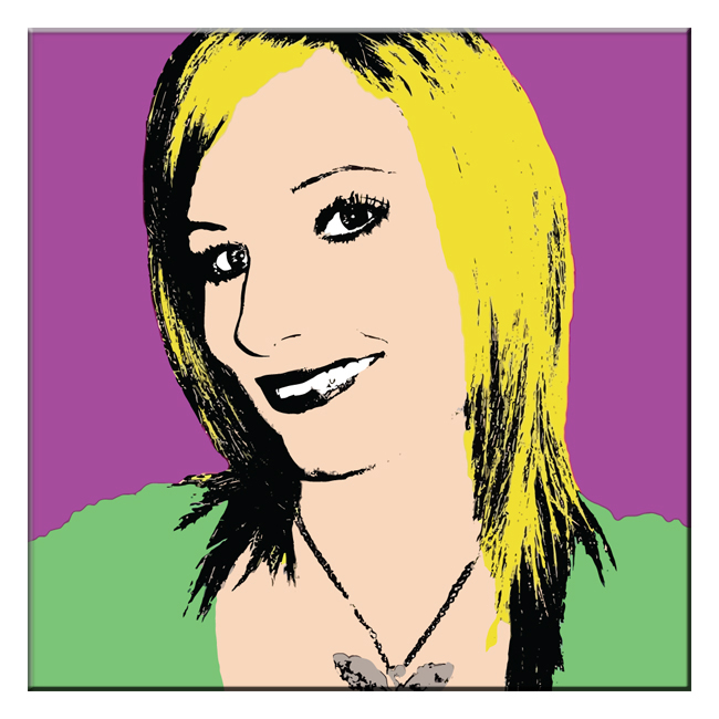 Cartoon Warhol  - omgjord för hand - 15