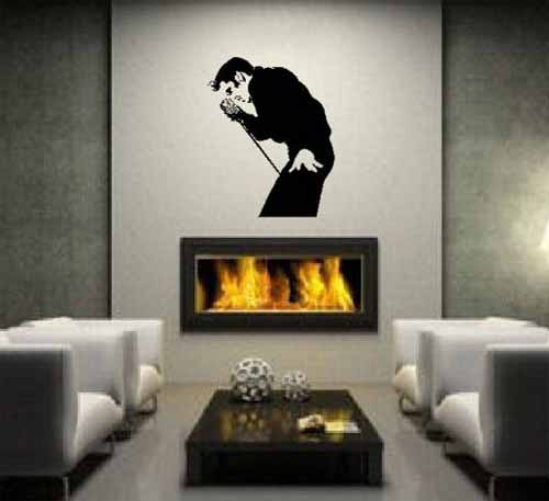 Väggdekor -Elvis 67 x 90 cm, svart dekor - 2
