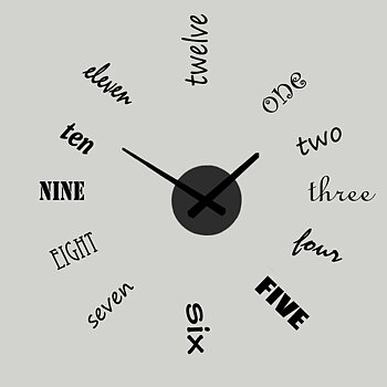 Klocka med vinyldekor -Art Graphics
