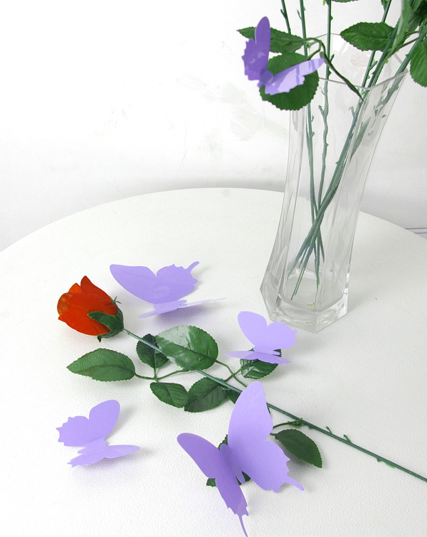 3D Fjärilsdekor -Lavender - 5