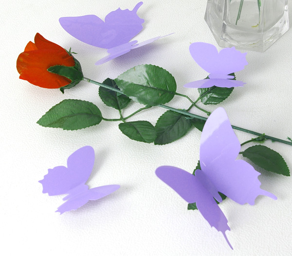 3D Fjärilsdekor -Lavender - 4
