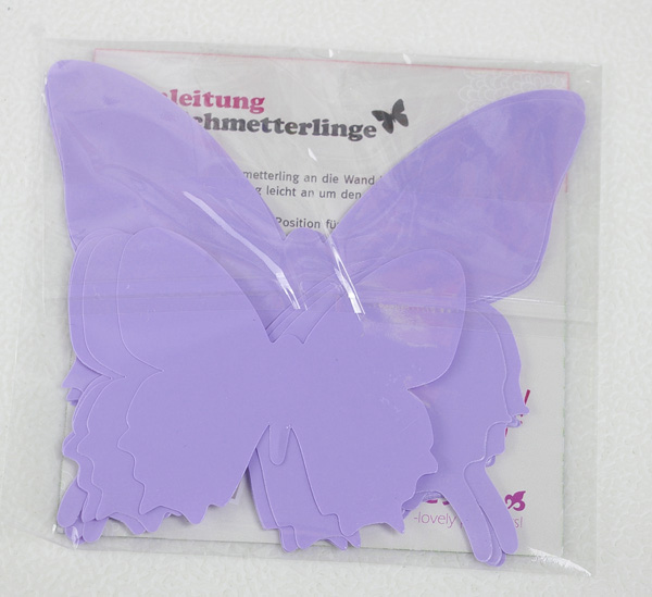 3D Fjärilsdekor -Lavender - 6