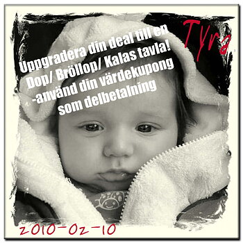 Uppgradering av deal -Dop/ Bröllop/ Kalas tavla