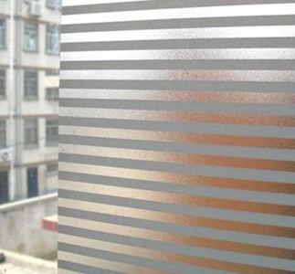 Fönsterfilm /Insynsskydd -Stripe -KLISTERVIDHÄFTNING -Metervara - 2