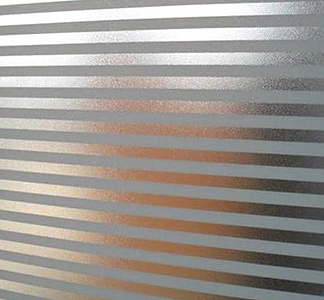 Fönsterfilm /Insynsskydd -Stripe -KLISTERVIDHÄFTNING -Metervara