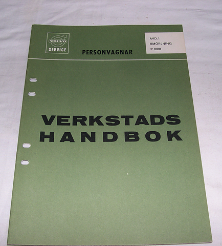 Verkstadshandbok Smörjning  Volvo P1800