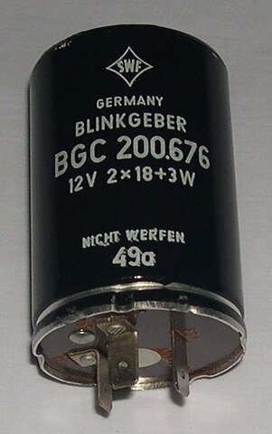 Blinkrelä 12V 2x18W+3