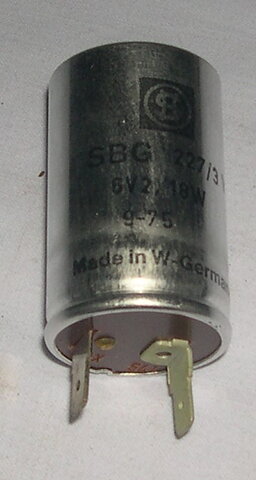 Blinkrelä 6V 2x18W