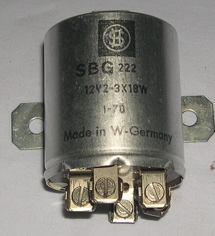 Blinkrelä 12V 2-3x18W
