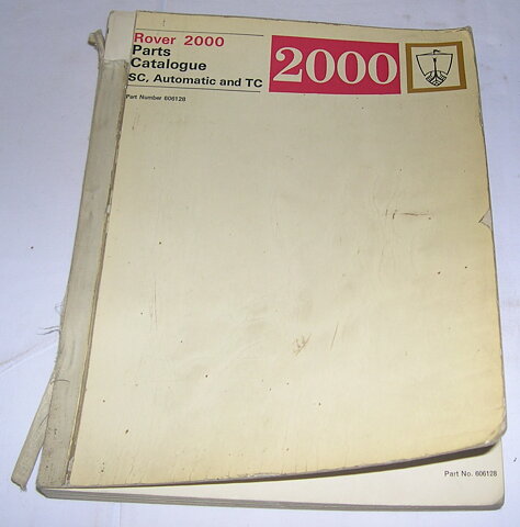 Reservdelskatalog ROVER 2000