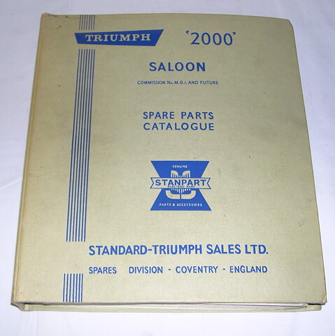 Reservdelskatalog Triumph 2000