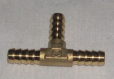 T-rör 6mm mässing
