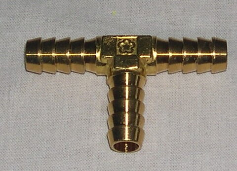T-rör 10mm mässing