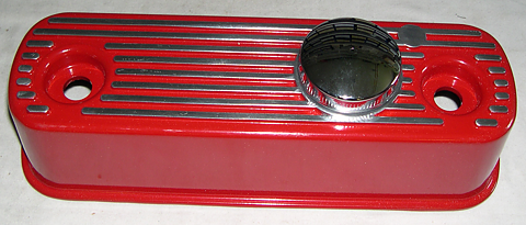 Ventilkåpa Aluminium Röd