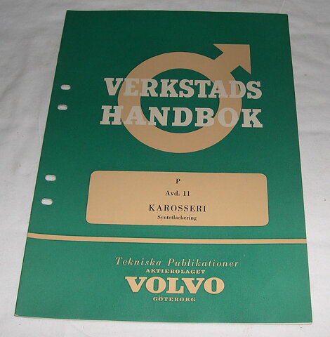 Verkstadshandbok Syntetlkackering Volvo PV