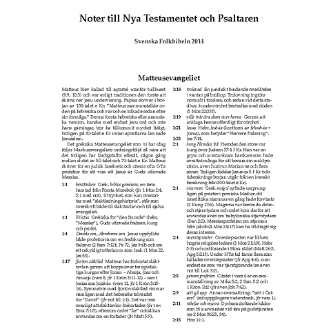 NT och Psaltaren 2014 / Noter / PDF och Epub