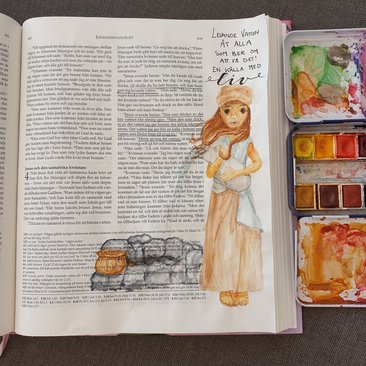Svenska Folkbibeln 2015 Kreativ bibel, vit hårdpärm
