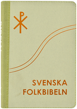 Svenska Folkbibeln 2015 Slimline, grön linnestruktur