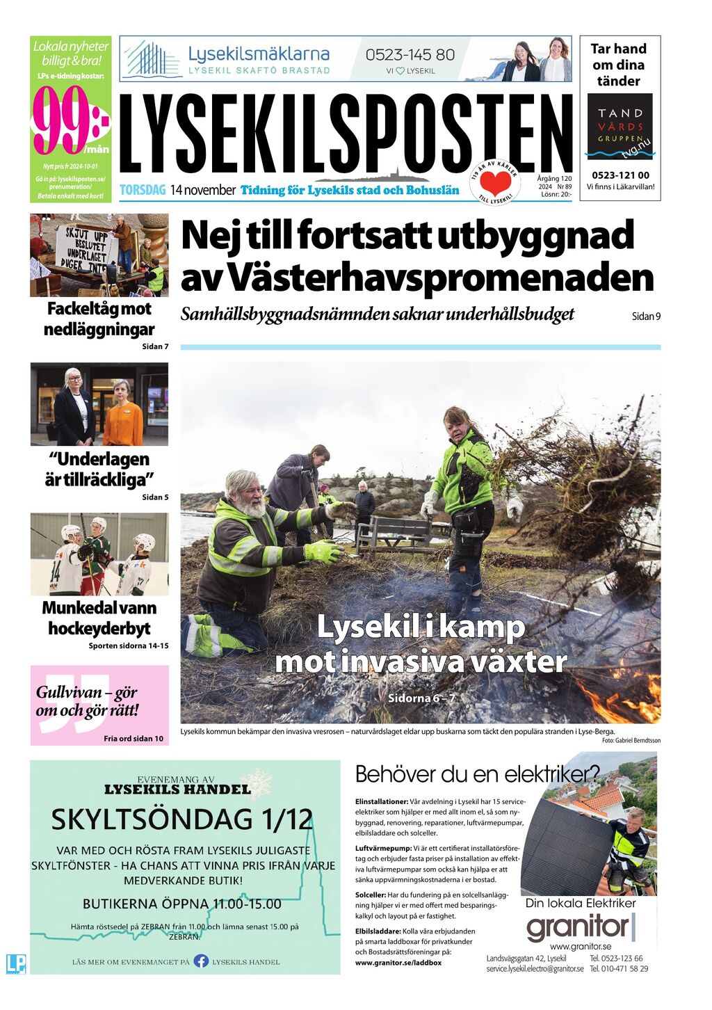 Anzeigenschaltung Lysekilsposten e-newspaper