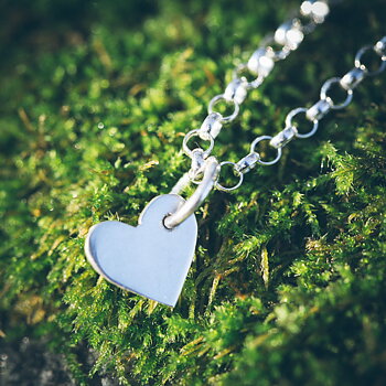  LITTLE HEART Halsband med litet Hjärta 925 Silver 
