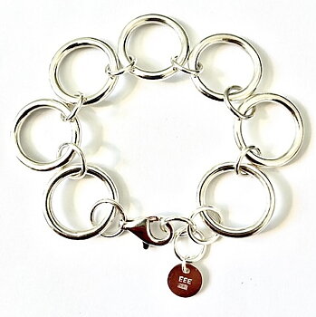  Armband Grova öglor 925 Silver 