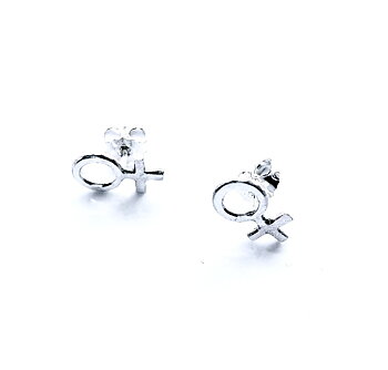 Little mini Q Earrings 925 Silver 