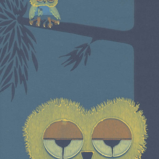 Pöllö, blue - 2