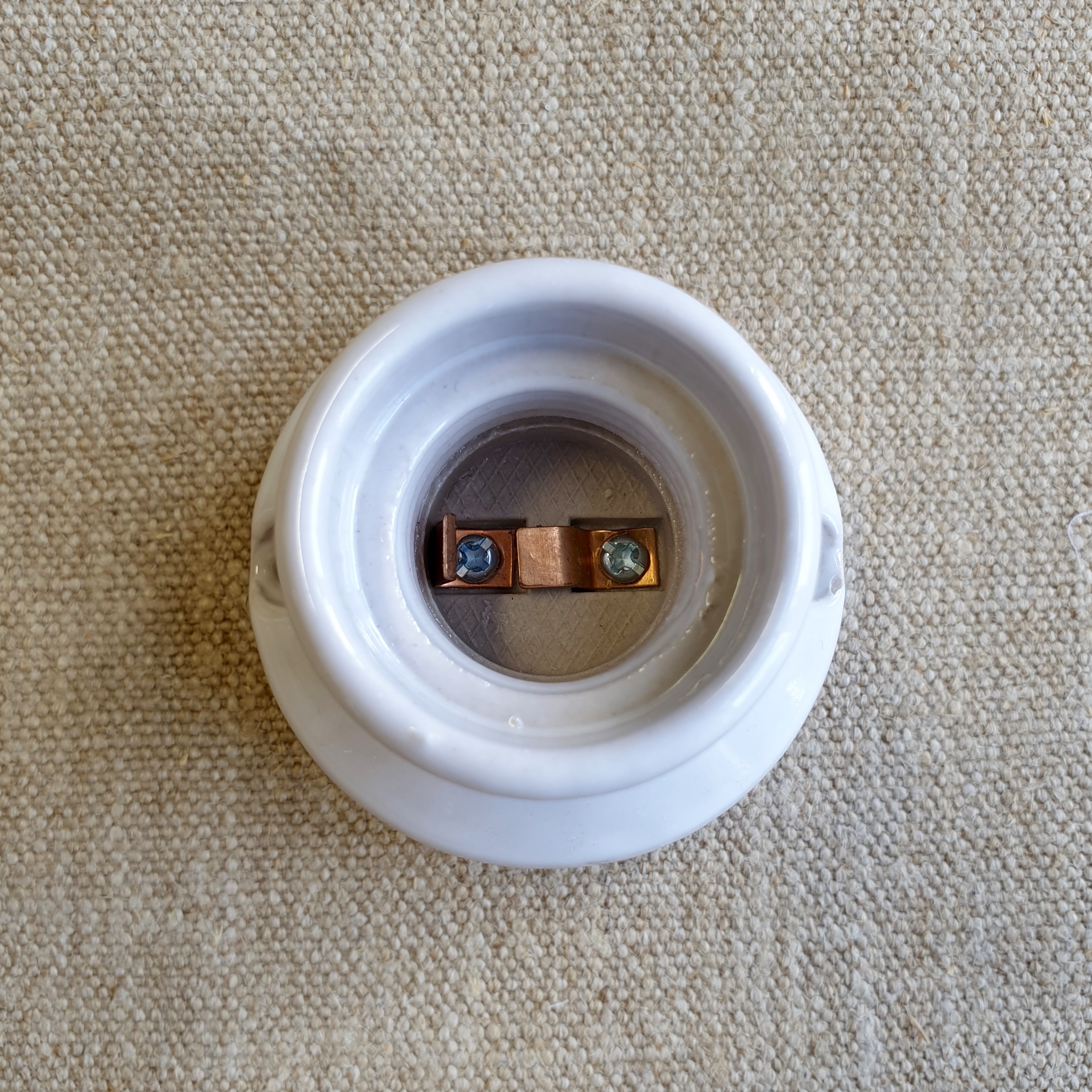 Lampsockel, porslin, takmodell - 4