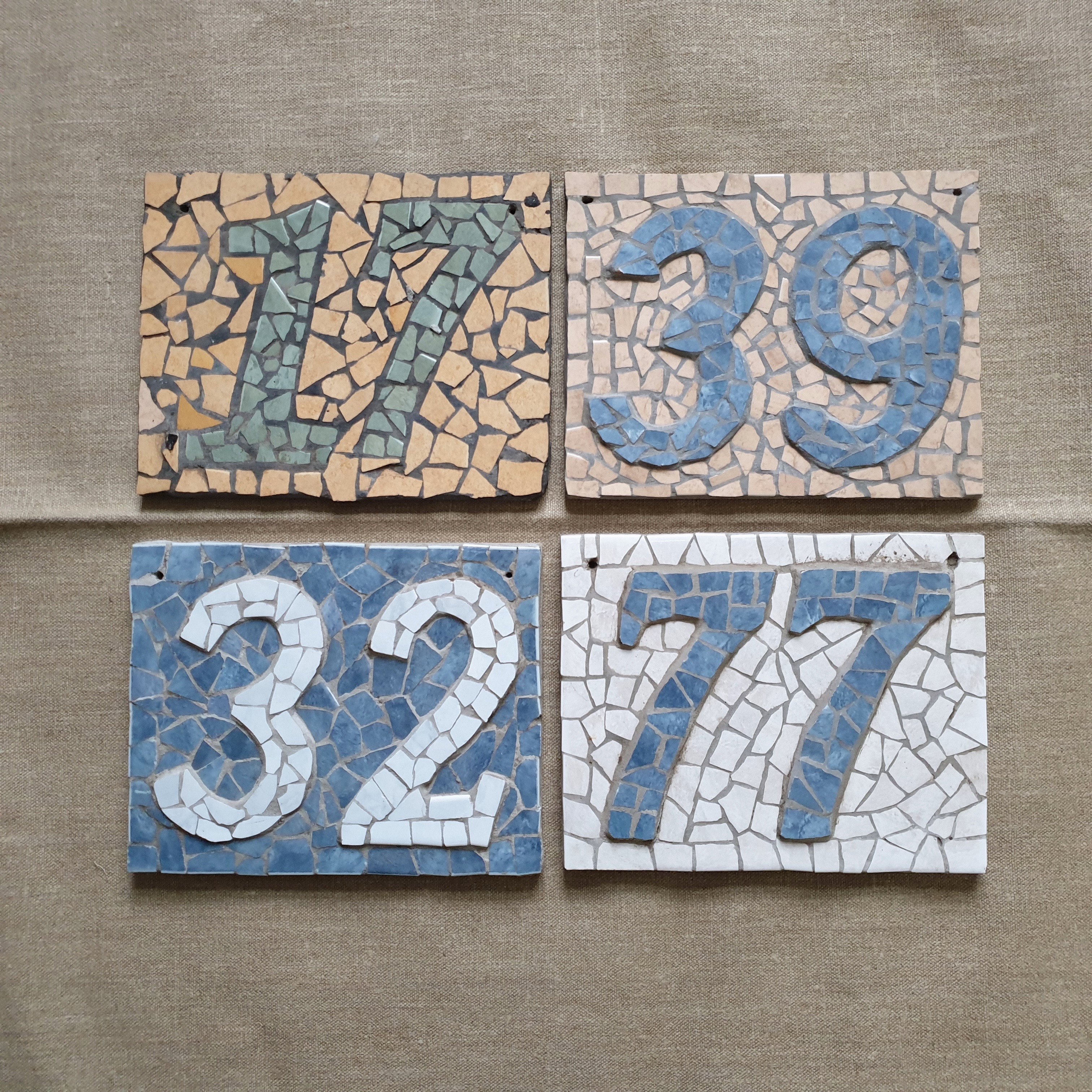 Mosaic number tiles