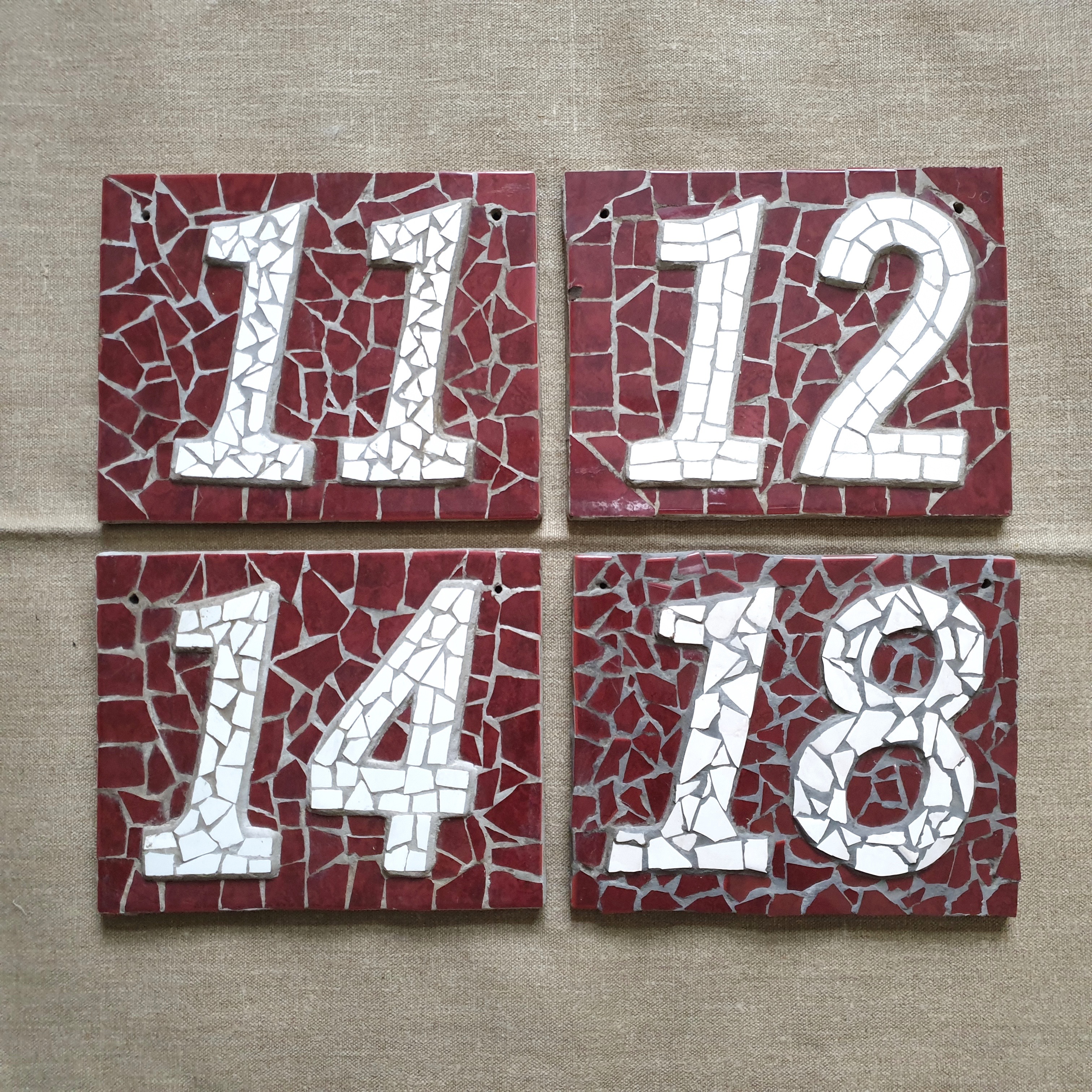 Mosaic number tiles