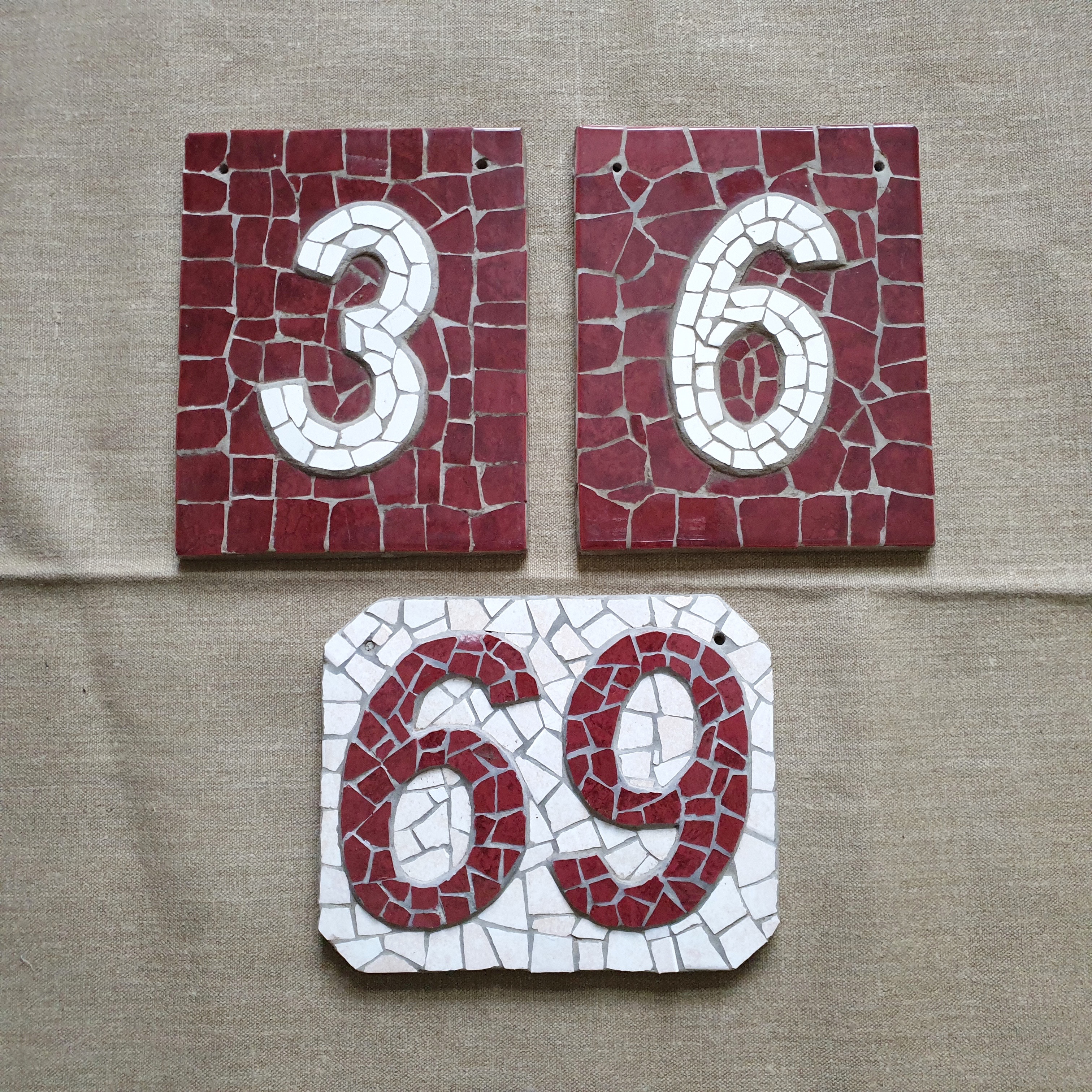 Mosaic number tiles