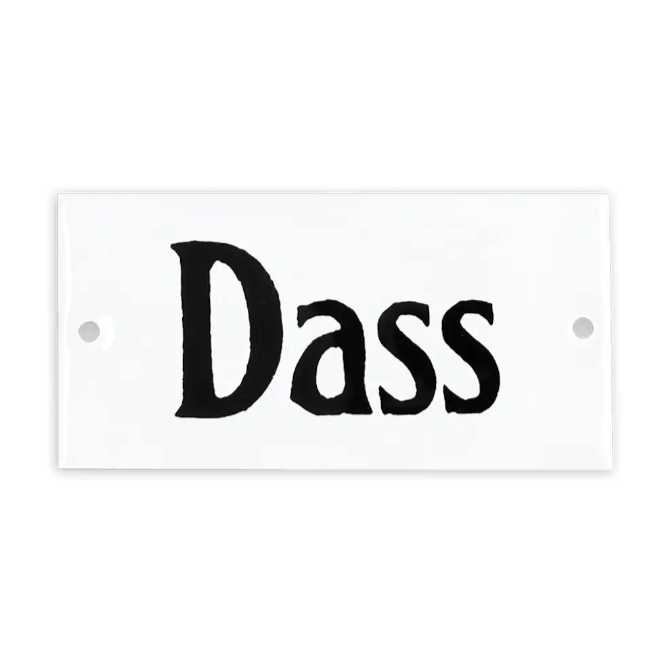 Plåtskylt - Dass