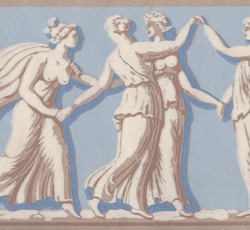 Nio musersbård, blue
