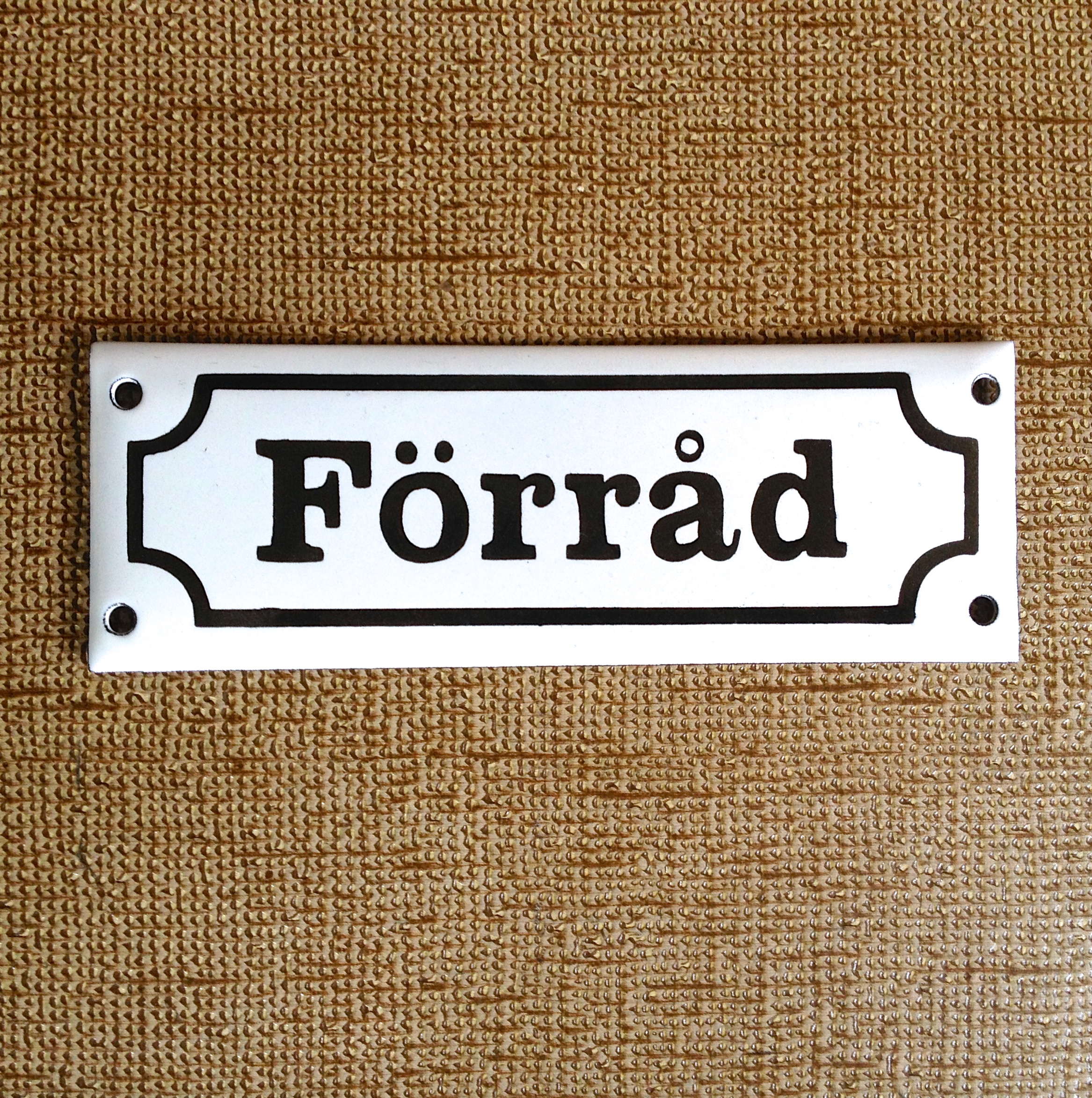 Emaljskylt - Förråd