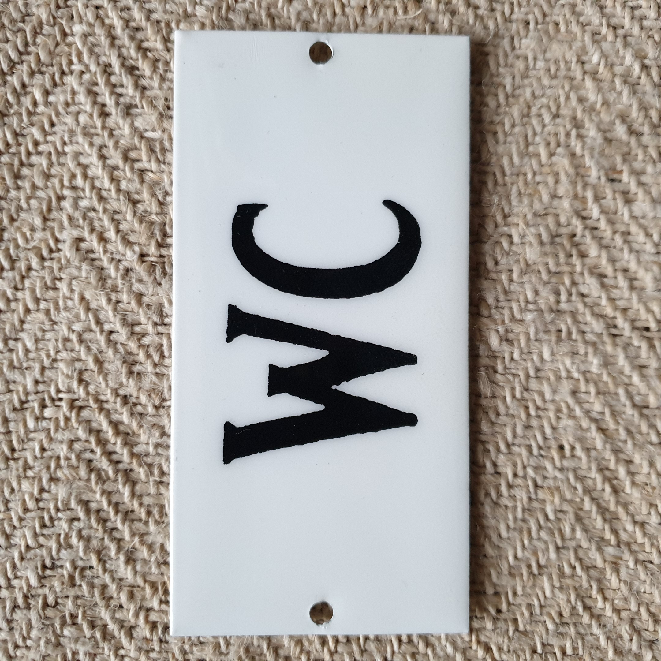 Metal sign - WC