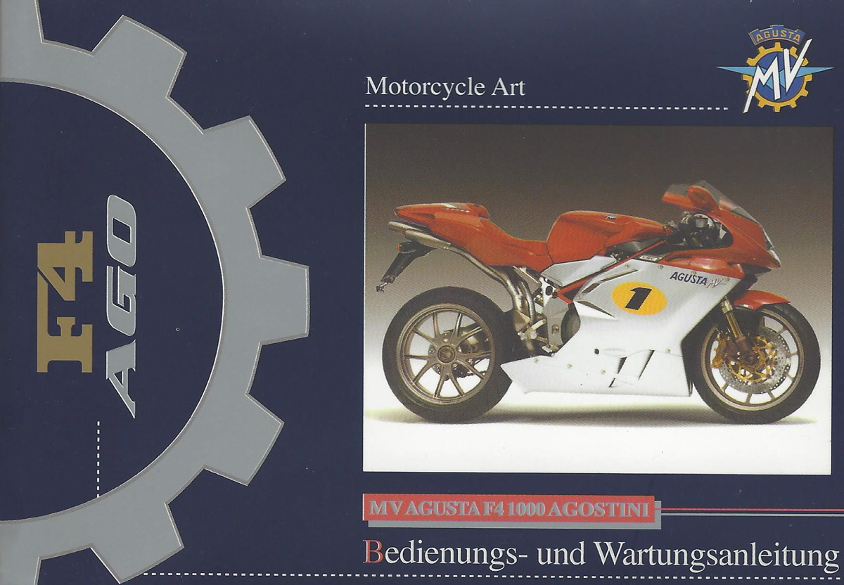 MV Agusta Ägarhandbok F4 1000 Agostini