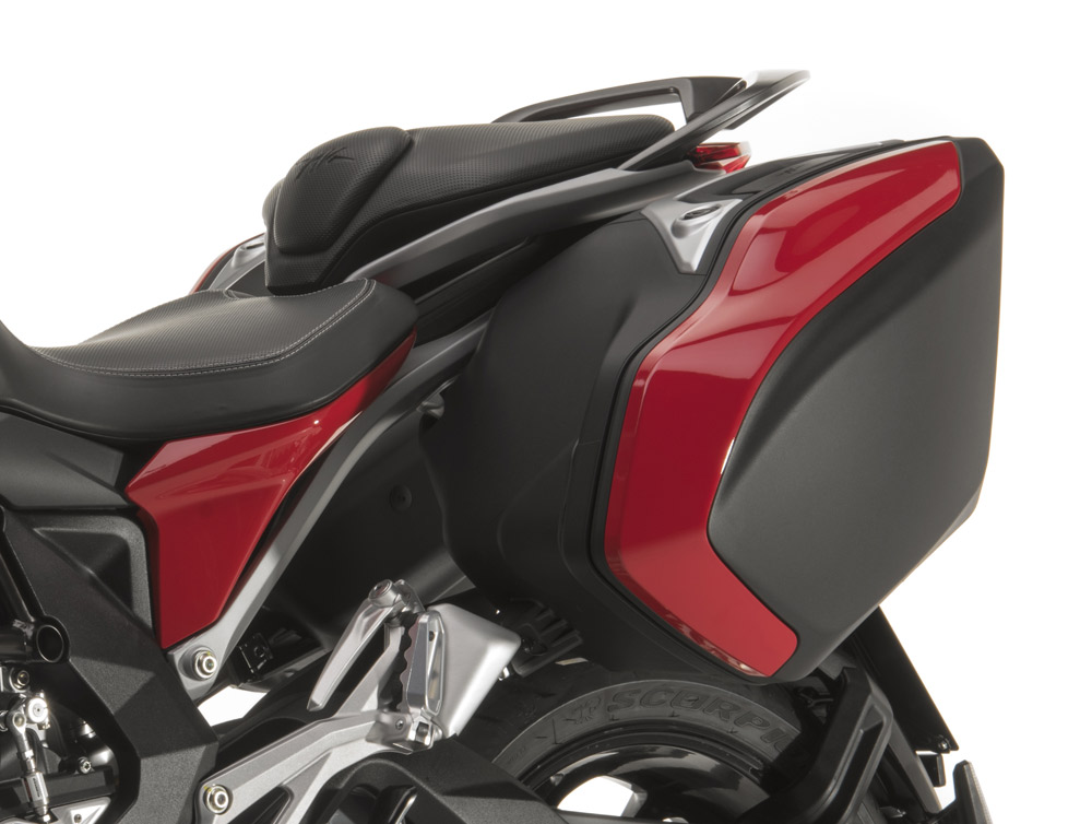 Side bags kit Veloce red/silver