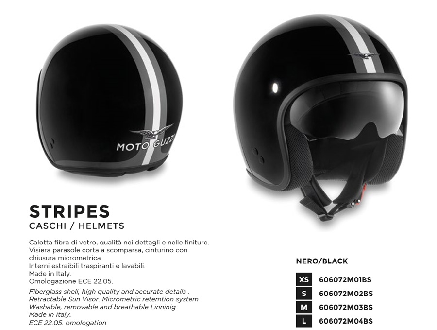 CASCO Stripes Nero - Moto Guzzi - 2