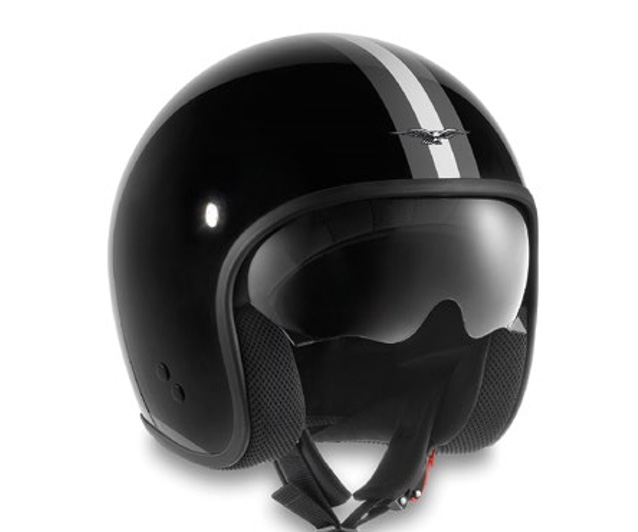CASCO Stripes Nero - Moto Guzzi