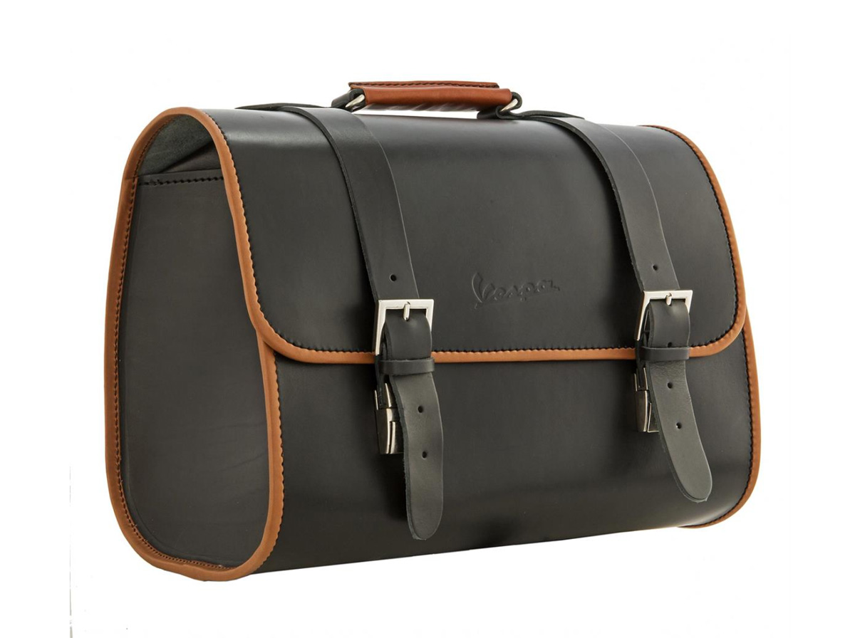 BORSA CUOIO VESPA NERO 