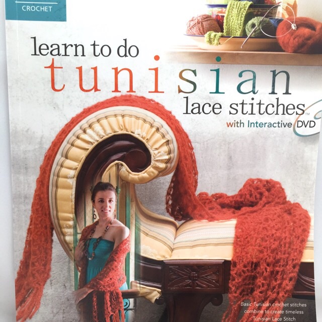 Learn to do Tunisian Crochet lace stitches with DVD