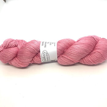 Handfärgat Merinosilke 400  Rosa