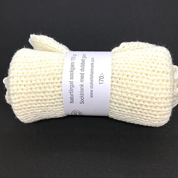 Naturfärgat Sockgarn 100 gr sockblank av dubbelt garn