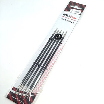 Karbonz Double Pointed Needles 15 cm  1 -  3,75 mm