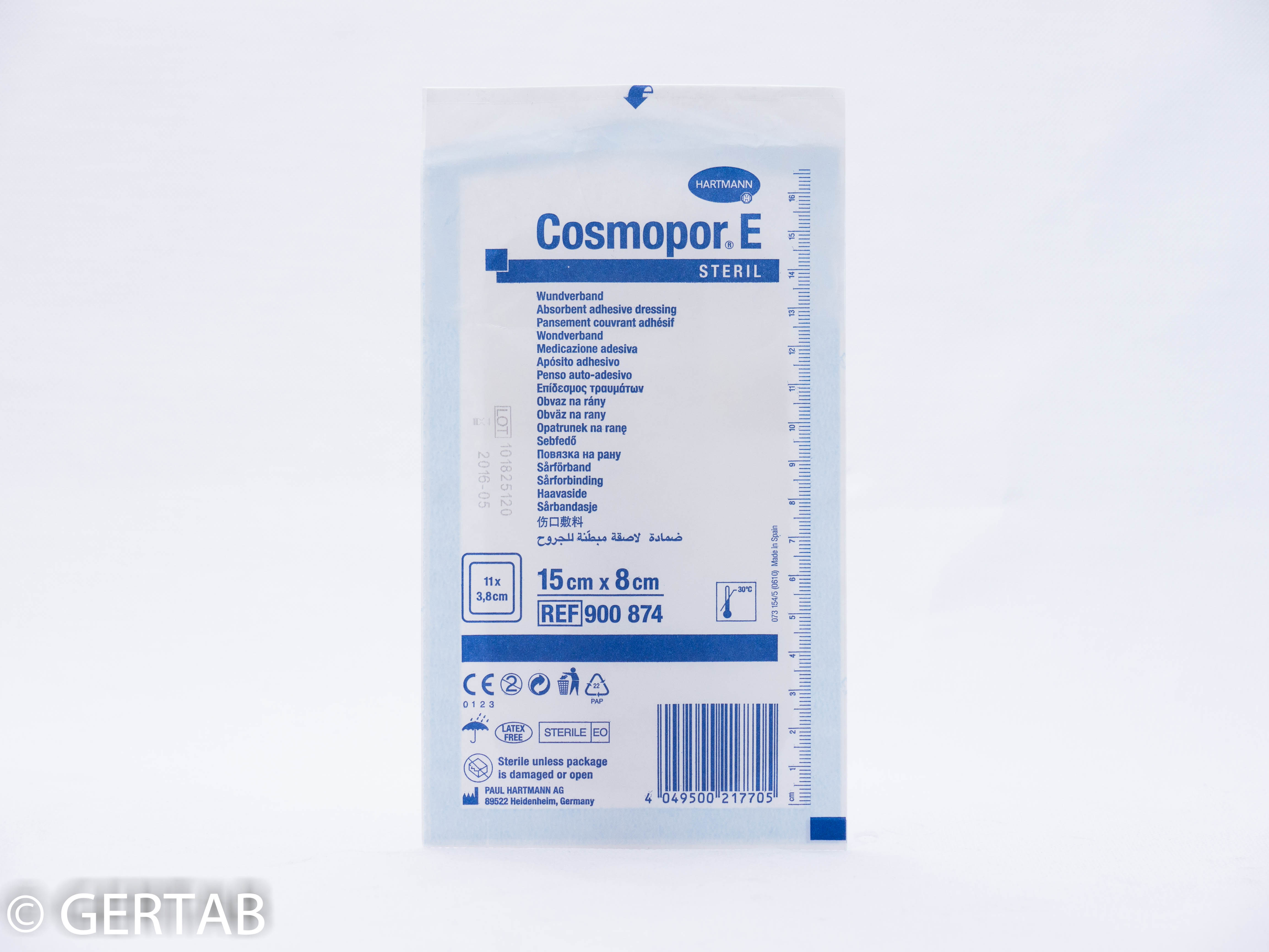 Cosmopor plåster 15 x 8cm steril 25st/frp.