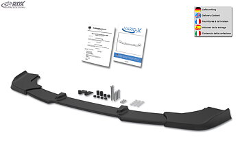 RDX Front Spoiler VARIO-X for MERCEDES SLK R171 AMG -2008 (Fit for AMG and Cars with AMG Frontbumper) Front Lip Splitter