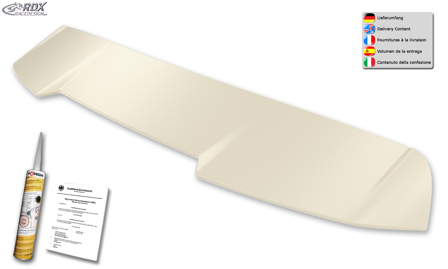 RDX Roof Spoiler for AUDI A4 B8, B81, 8K Avant / StationWagon (2008-2015) Rear Wing Trunk Spoiler - 6